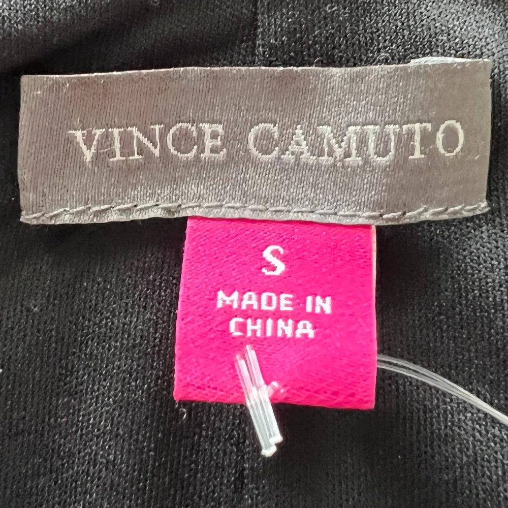 Vince Camuto One Shoulder Little Black Dress Flare Sleeve Size Small NWT - Picture 8 of 10